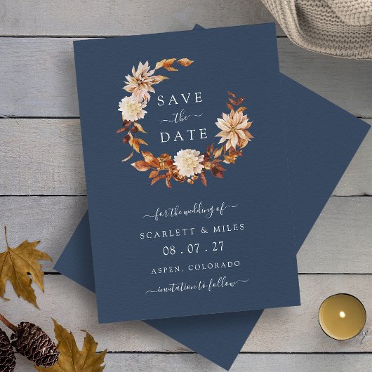 Blaue Herbstfeier Save The Date