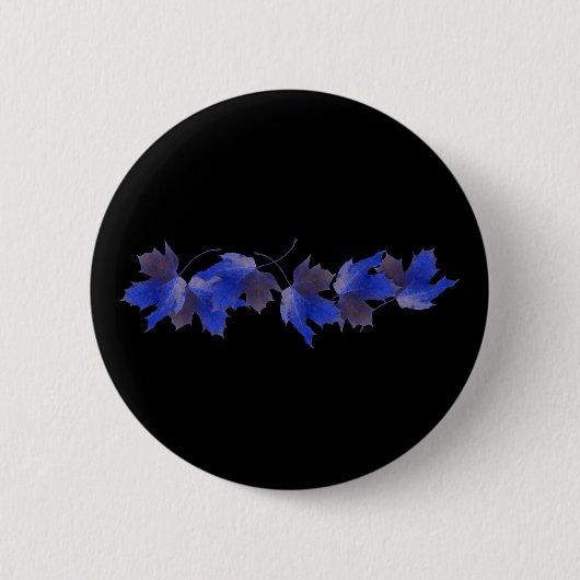 Blaue Herbstleaves Button (Vorderseite)