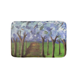 Blaue Herbstwälder Badematte