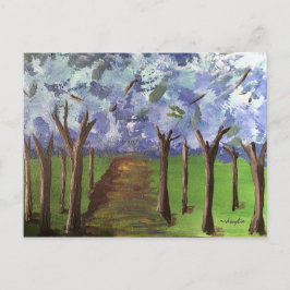 Blaue Herbstwälder Postkarte