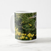 Blaue Herde mit Daffadoils Kaffeetasse (Vorderseite Links)