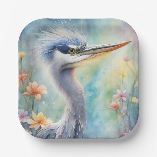 Blaue Herde (Rainbow Birds) 1 Pappteller (Vorderseite)