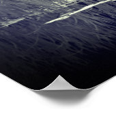 Blaue Herde-Reflections Bird Black and White Poster (Ecke)