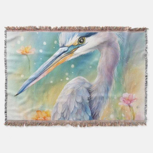 Blaue Herde von Rainbow Birds 2 Decke (Vorderseite)