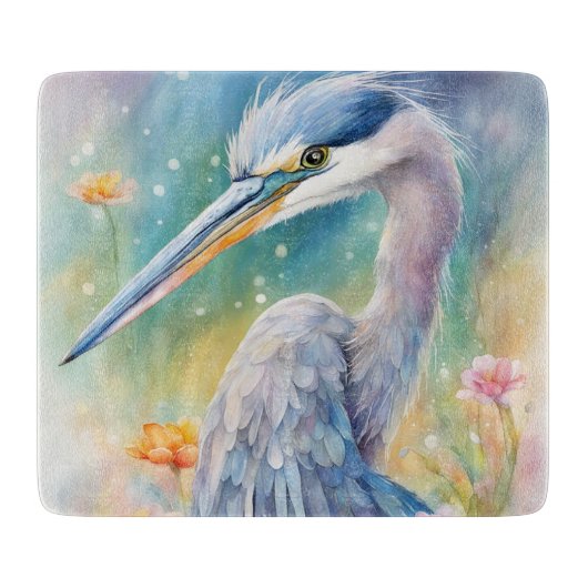 Blaue Herde von Rainbow Birds 2 Schneidebrett (Vorderseite)