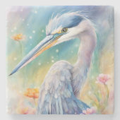 Blaue Herde von Rainbow Birds 2 Steinuntersetzer (Vorderseite)