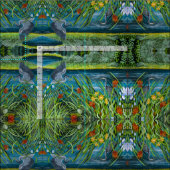 Blaue Herden spielen Stoff (Kachel)