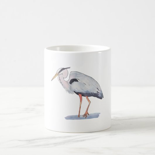 Blaue Hermeline Wasservogelart Kunst Kaffeetasse (Mittel)