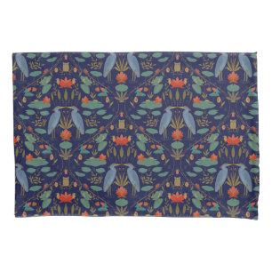 Blaue Heron-Teich-Wiederbelebung der Chic Marine Kissenbezug