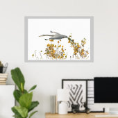 Blaue Heron Vögel Wildtiere Poster (Heimbüro)