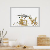 Blaue Heron Vögel Wildtiere Poster (Küche)