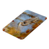 Blaue Herone gerahmt mit Laubblättern Magnet (Linke Seite)