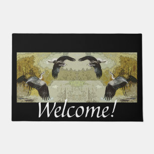 Blaue Heronvögel Flora und Fauna Doormat Fußmatte