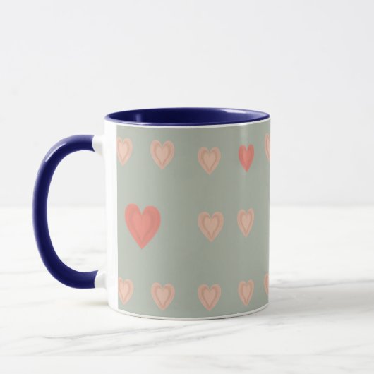 Blaue Herz Kaffeetasse (Links)