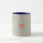 Blaue Herz Kaffeetasse (Zentrum)