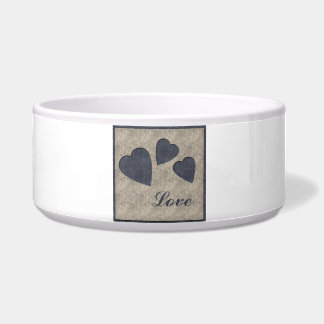 Blaue Herz-Liebe-Schüssel Napf