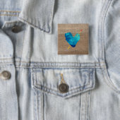Blaue Herz mit Pfeil Kunst 2020 Button (Beispiel)
