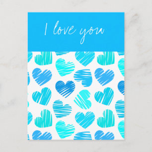 Blaue Herz Postkarte