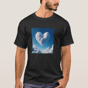 Blaue Herz Wolke T-Shirt