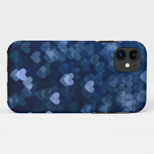 blaue Herzen Case-Mate iPhone Hülle (Rückseite (Horizontal))