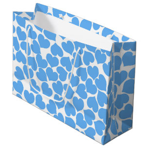 Blaue Herzen Große Geschenktüte