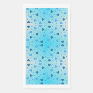Blaue Herzen im rauschenden Diamantenring.OW Serviette