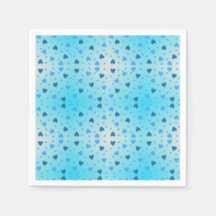 Blaue Herzen im rauschenden Diamantenring.OW Serviette