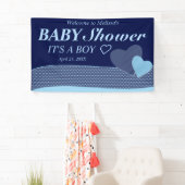 Blaue Herzen | ist es eine moderne Babyparty des Banner (Insitu)