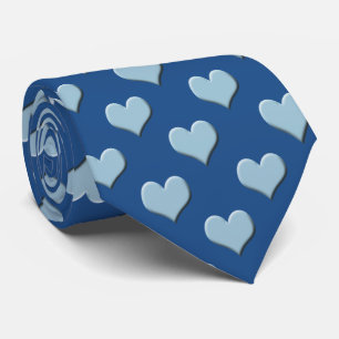 Blaue Herzen Krawatte