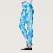 Blaue Herzen Leggings (Links)