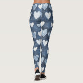 Blaue Herzen Leggings (Rückseite)