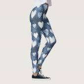 Blaue Herzen Leggings (Rechts)