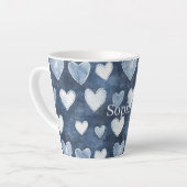 Blaue Herzen Milchtasse (Linke Ecke)