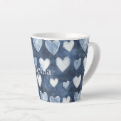 Blaue Herzen Milchtasse (Rechte Ecke)