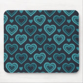 Blaue Herzen Mousepad (Vorne)