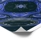 blaue Herzen Poster (Ecke)