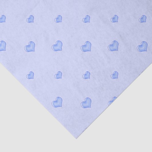 Blaue Herzen Seidenpapier (Ausschnitt)