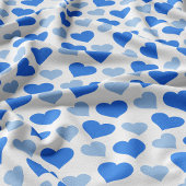 Blaue Herzen Stoff