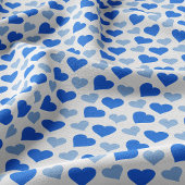 Blaue Herzen Stoff