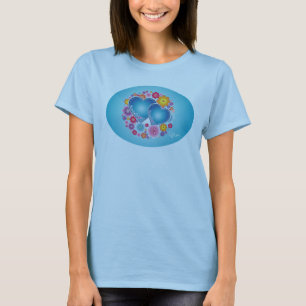 Blaue Herzen T-Shirt