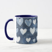 Blaue Herzen Tasse (Links)