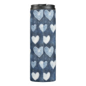 Blaue Herzen Thermosbecher (Rückseite)