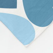 Blaue Herzen und Niedliches Lamm Fleecedecke (Ecke)