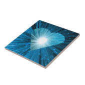 Blaue Herzfliese Fliese (Seite)