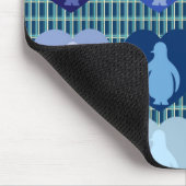 Blaue herzige Pinguine Mousepad (Ecke)