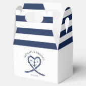 Blaue Herzklopfen-Hochzeit Geschenkschachtel (Geöffnet)