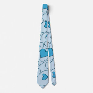 Blaue Herzklopfen Krawatte