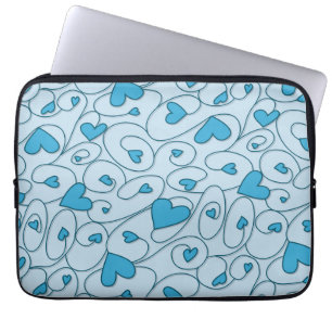 Blaue Herzklopfen Laptopschutzhülle