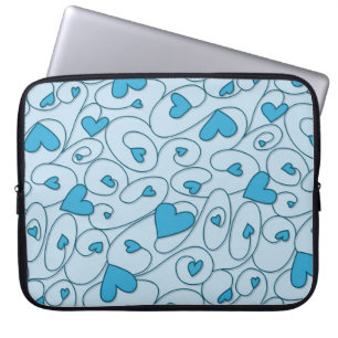 Blaue Herzklopfen Laptopschutzhülle