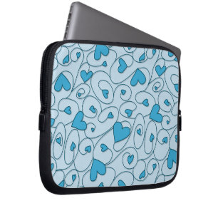 Blaue Herzklopfen Laptopschutzhülle